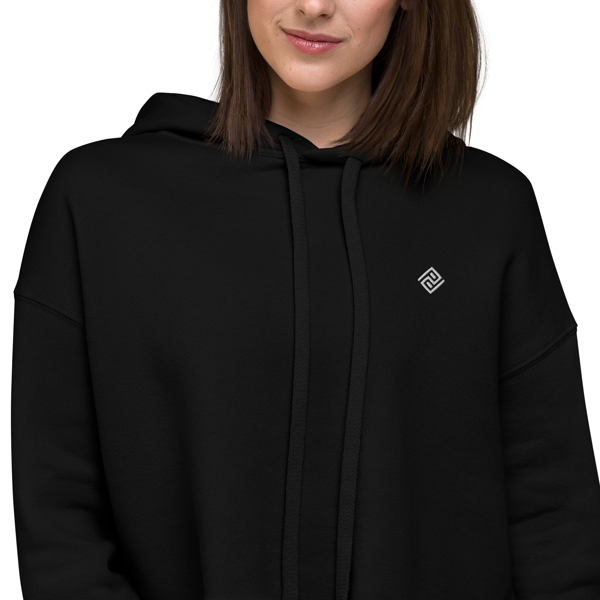 Women's cropped hoodie outlet ash pearl/black