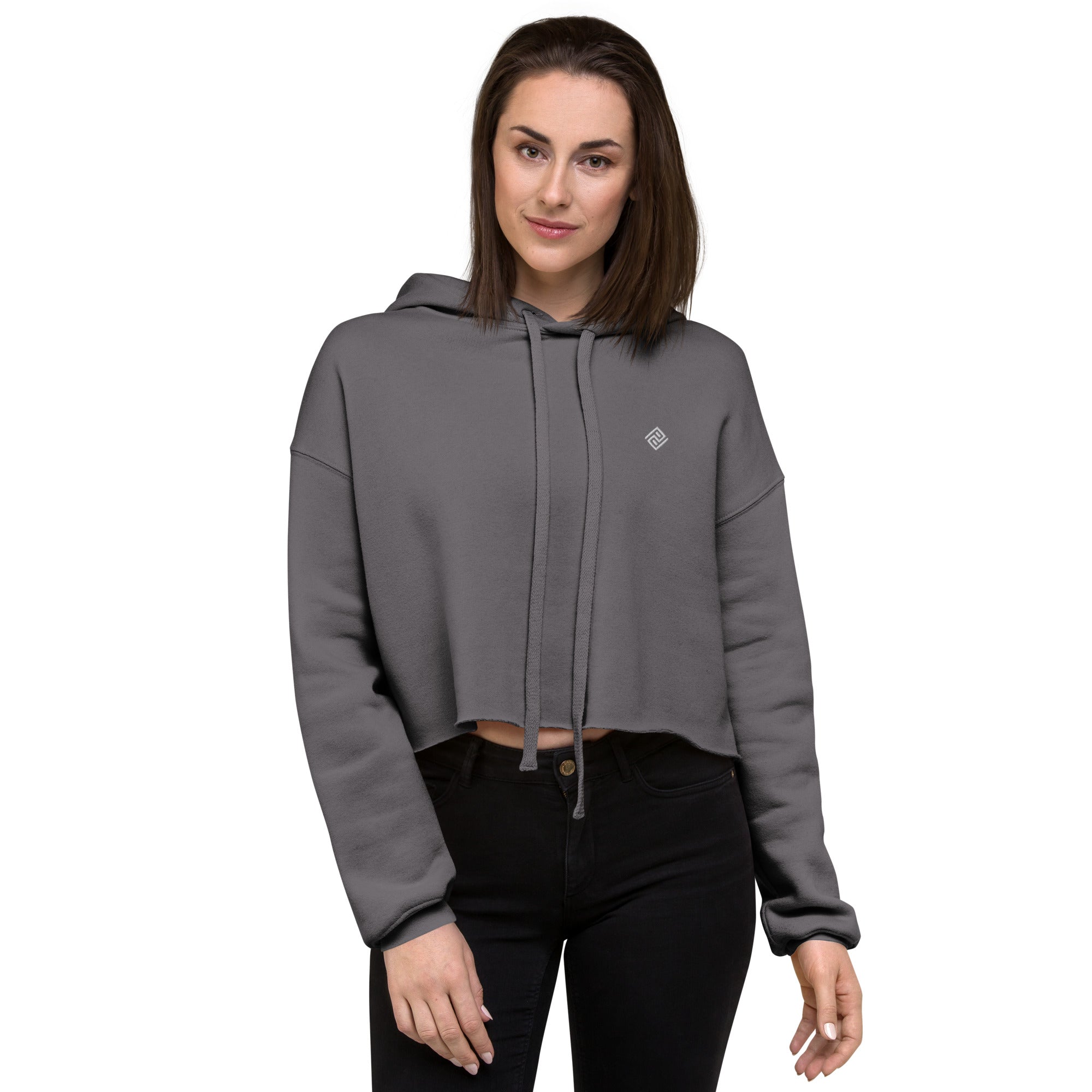 Cropped ash pearl outlet & black womens hoodie